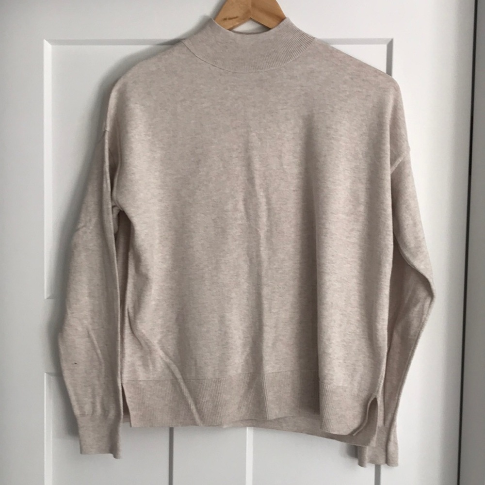 Mock Neck Fine Sweater